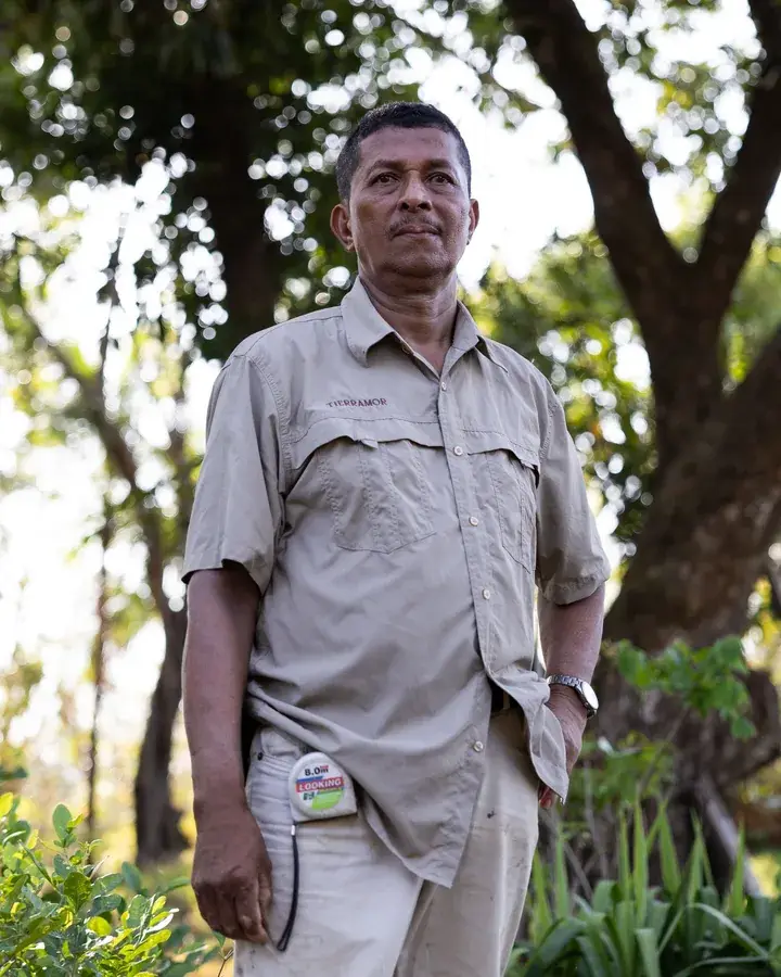 Don Esteban under the trees