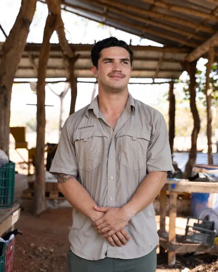 Tomás Guzman in the nursery